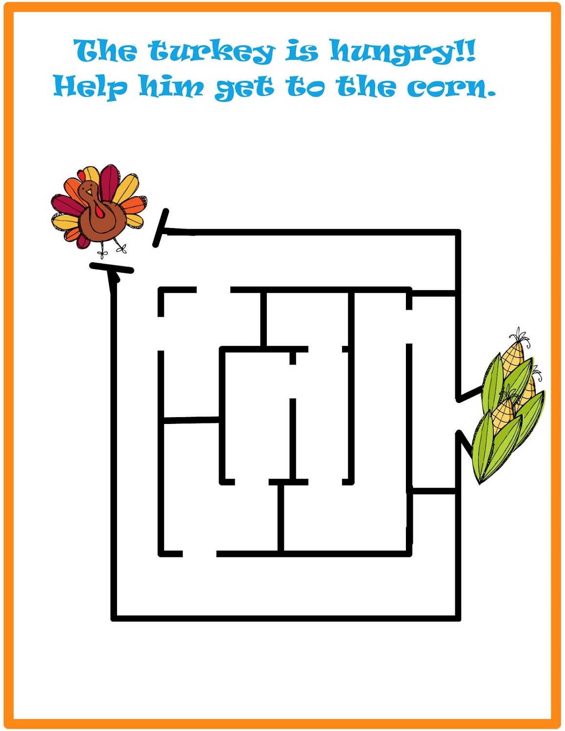 Kindergarten Migration Maze Worksheet
