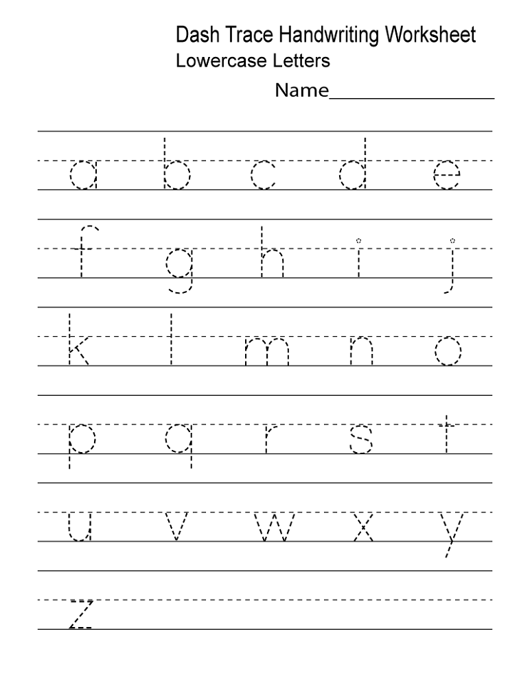 trace letters worksheet handwriting