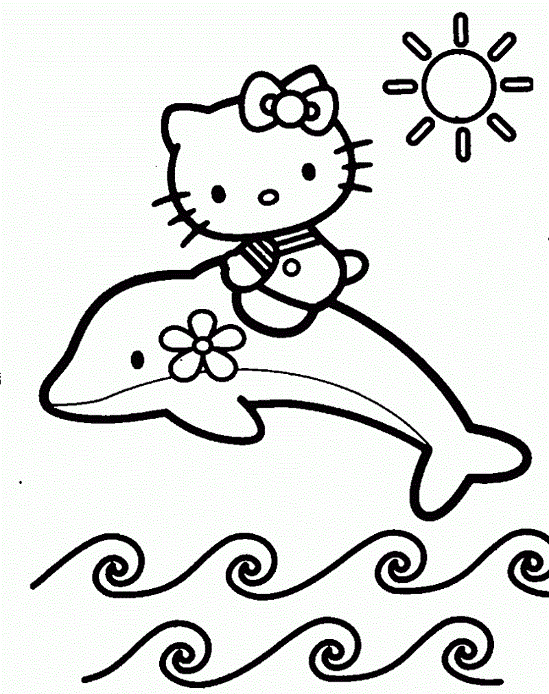 Free Coloring Pages for Kids Hello Kitty