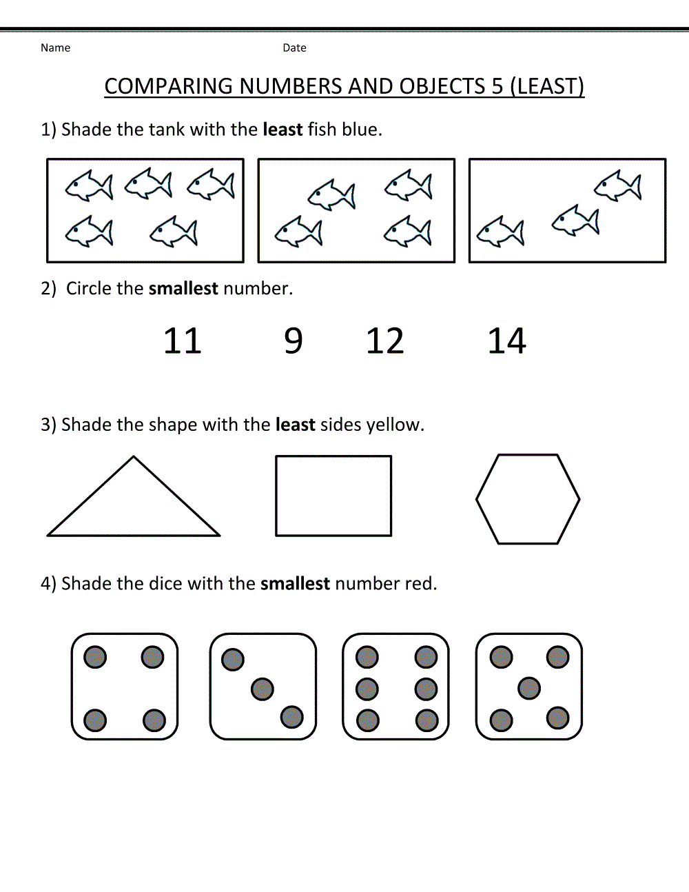 Preschool Worksheets Math