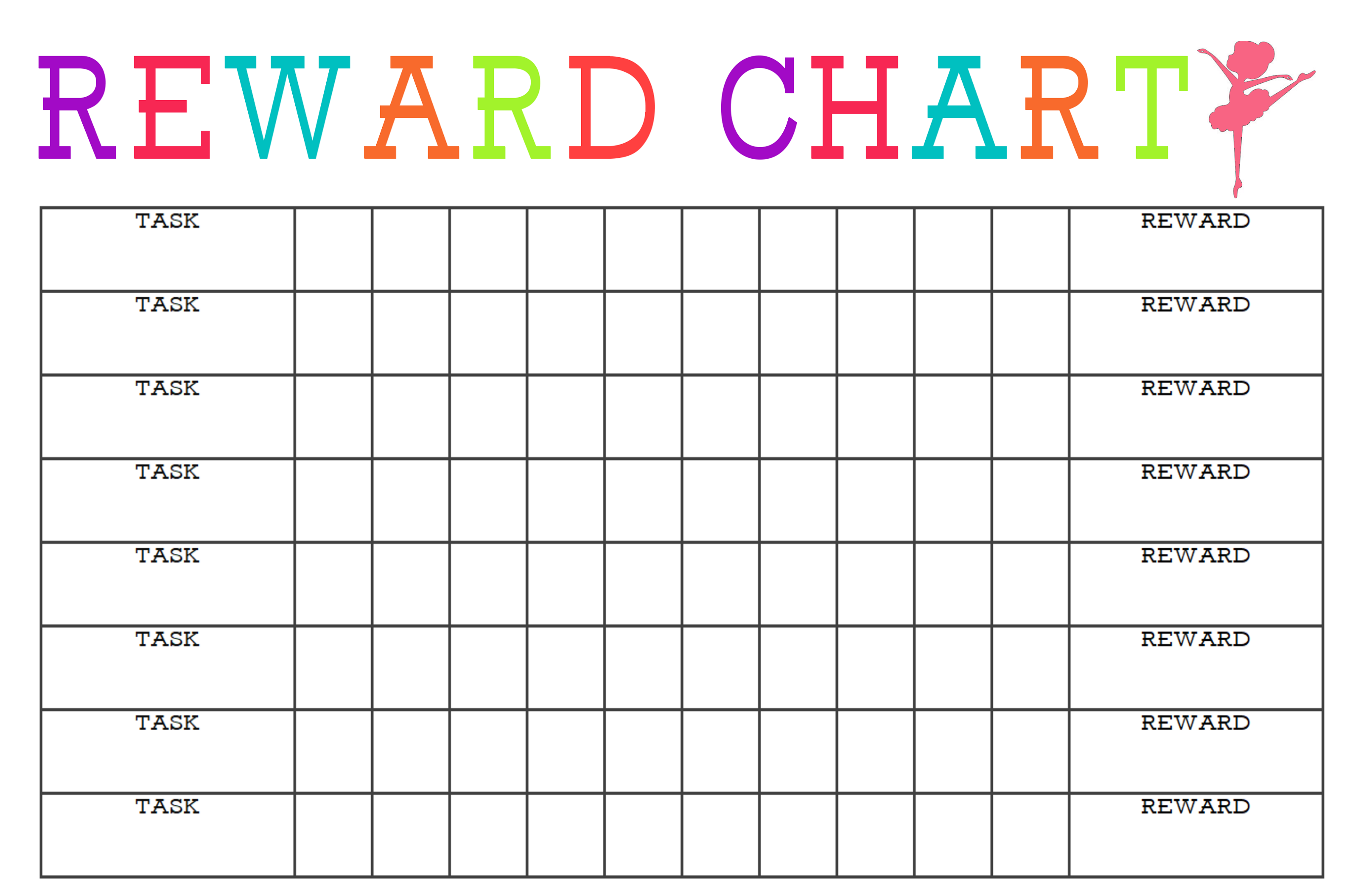 Behavior Reward Chart for Kids Educative Printable