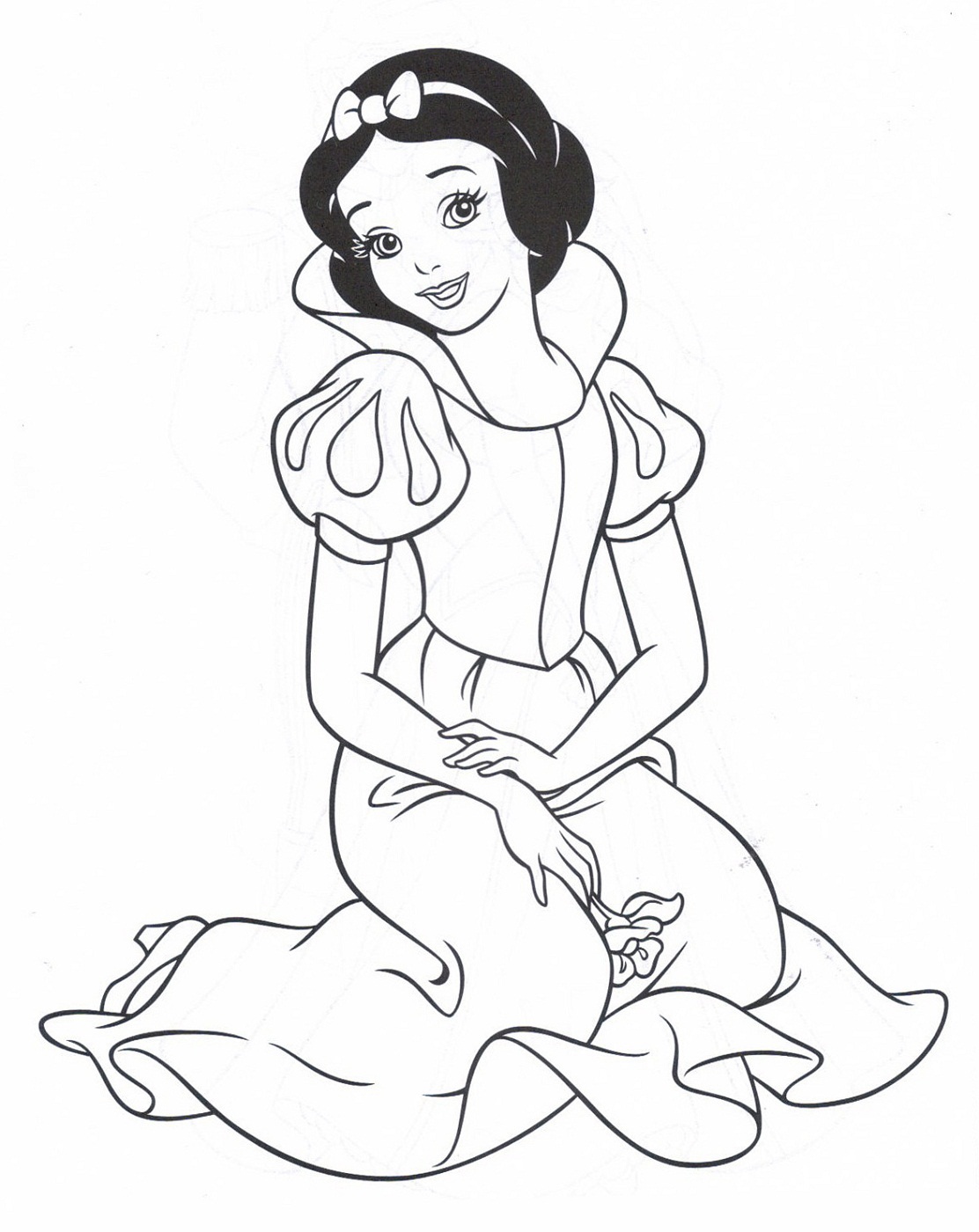 coloring pages for girls snow white