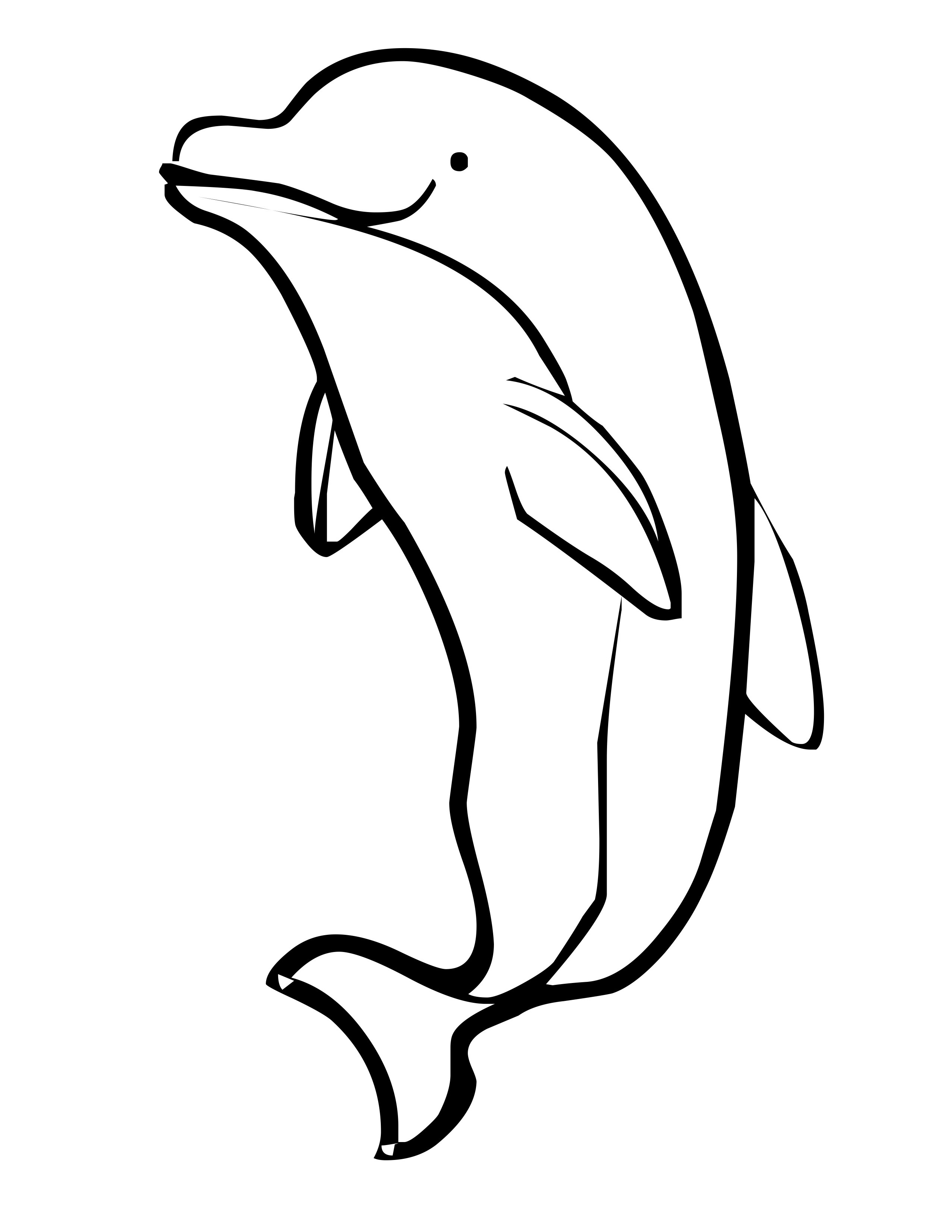 Dolphin Coloring Pages for Kids Educative Printable