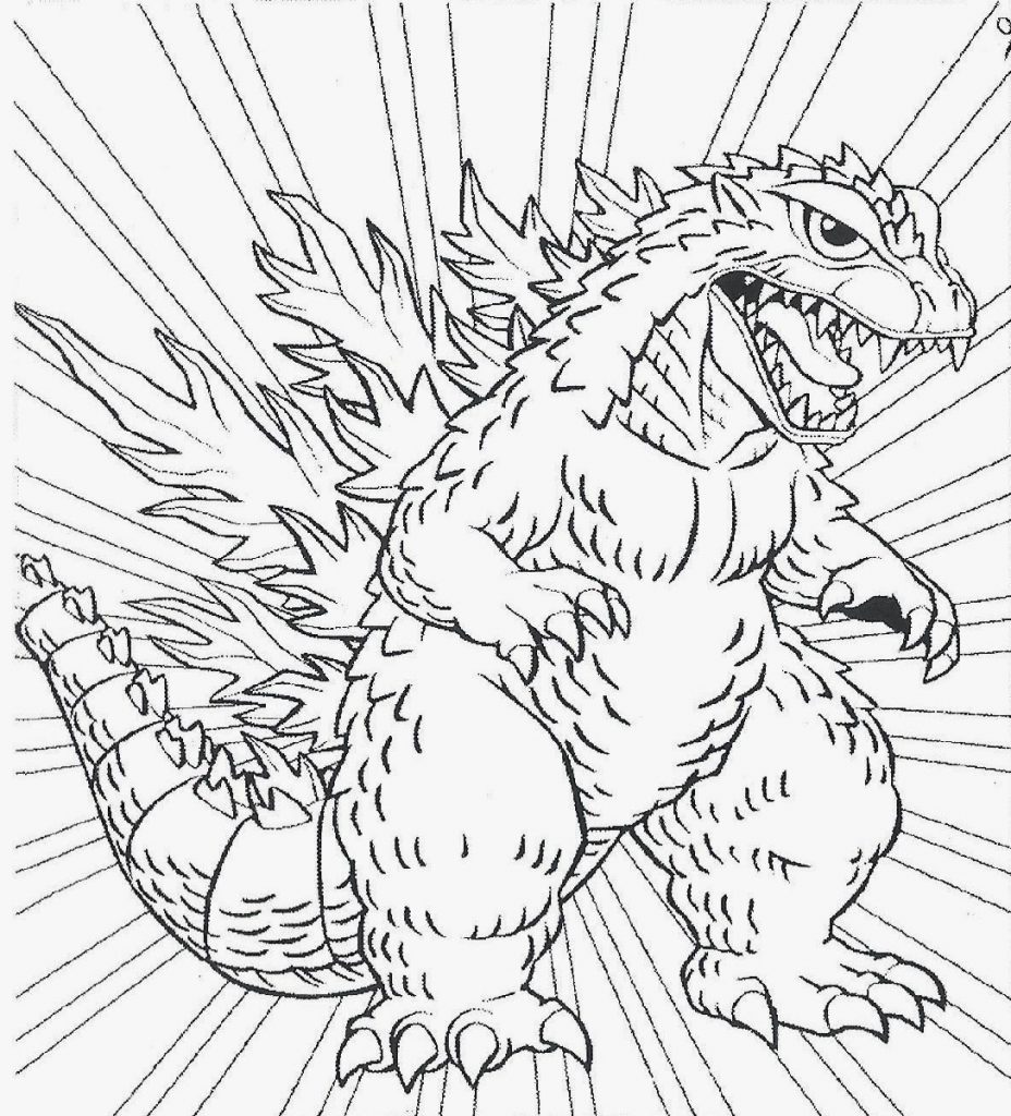 Godzilla Coloring Pages for Kids Educative Printable