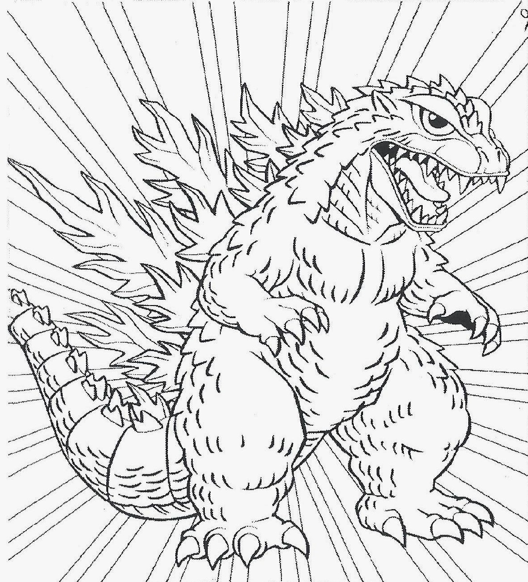 Printable Godzilla Coloring Pages