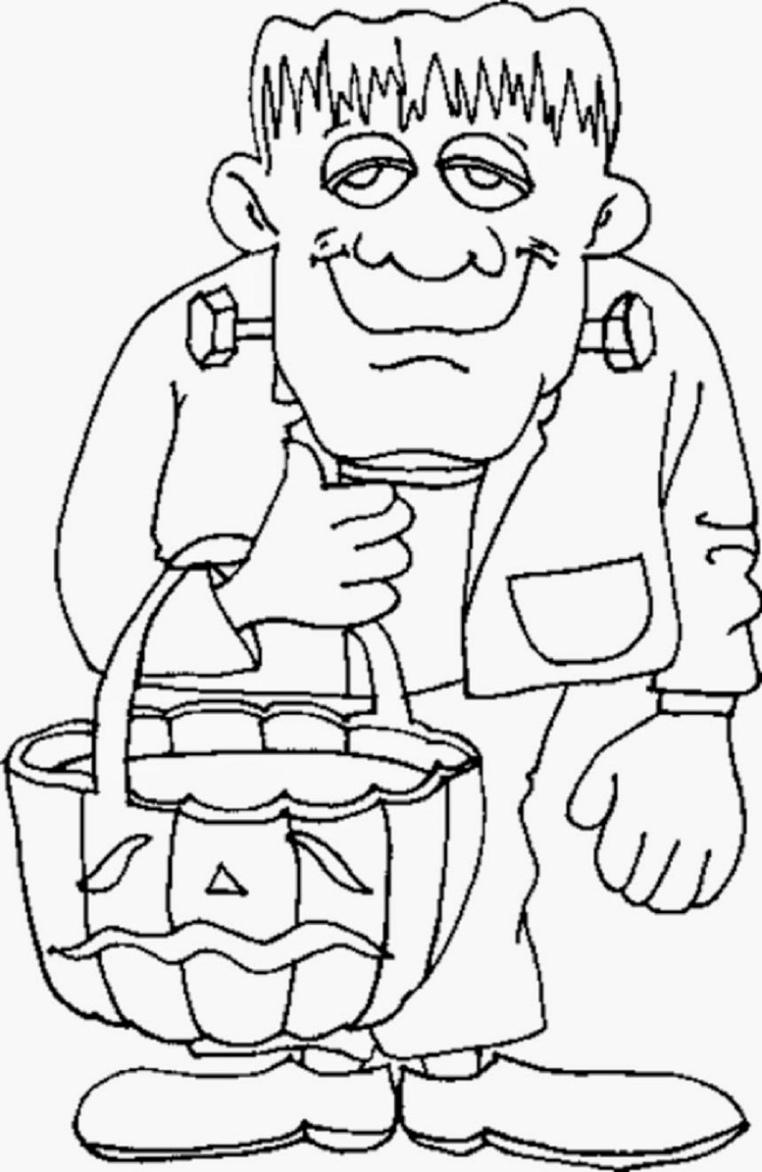 halloween coloring pages Frankenstein