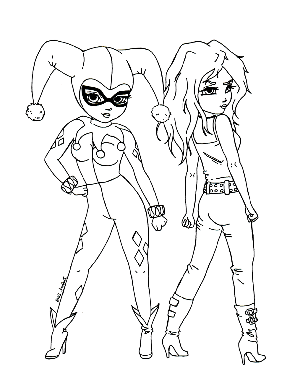 harley quinn coloring pages baby harley quinn