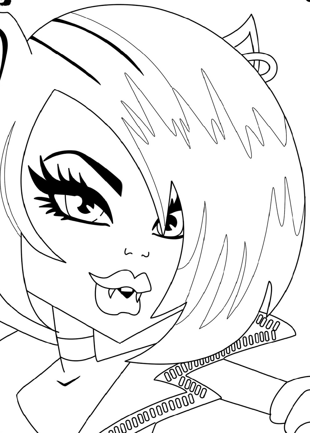 monster high coloring pages clawdeen