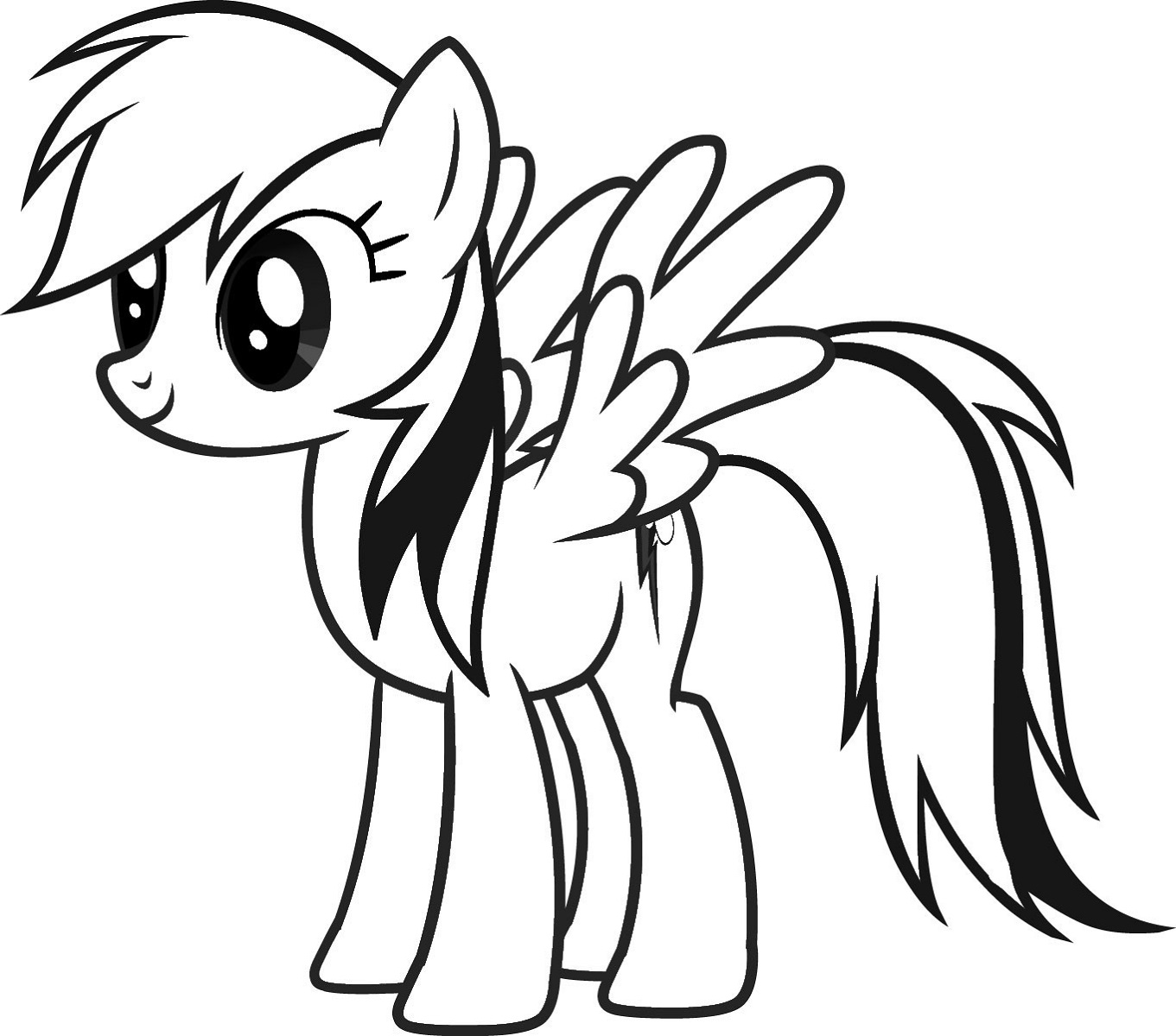 my little pony coloring pages rainbow dash