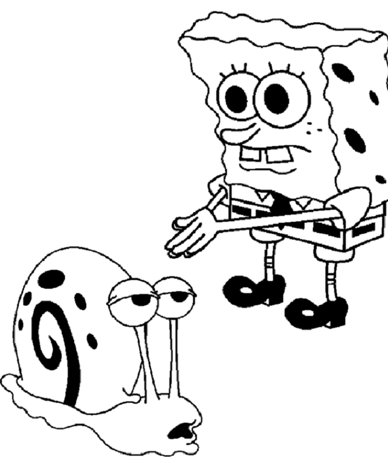 spongebob coloring pages spongebob and gerry