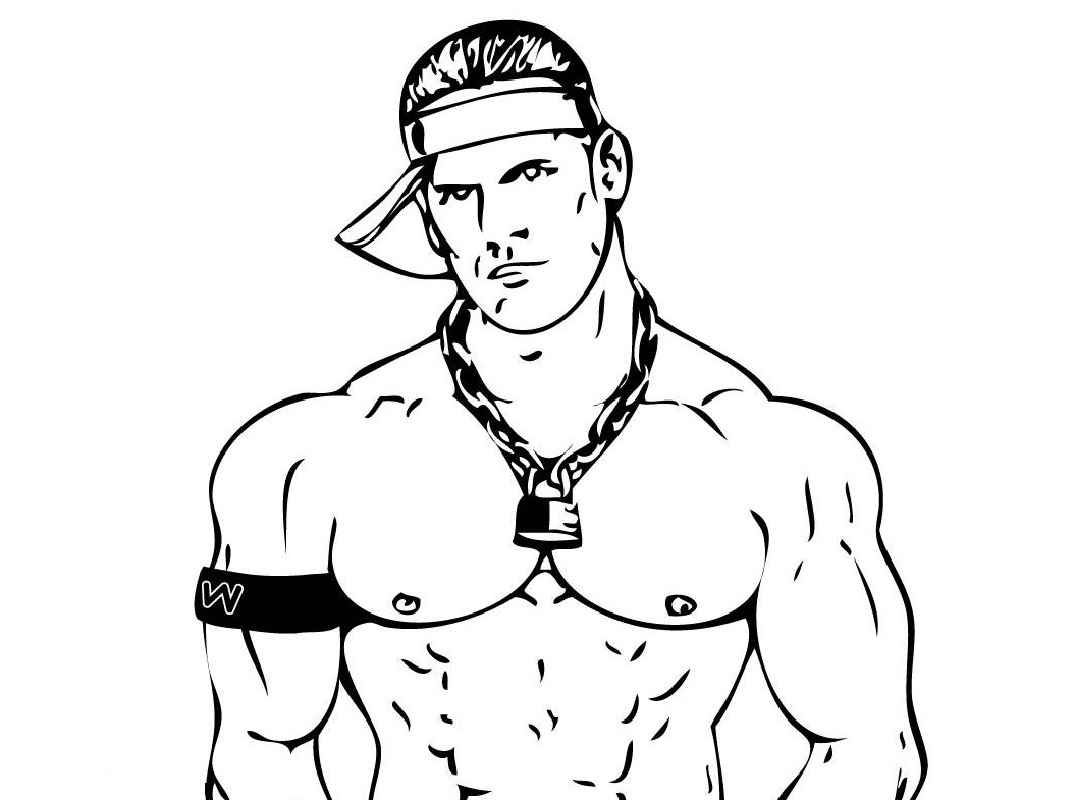 wwe coloring pages john cena