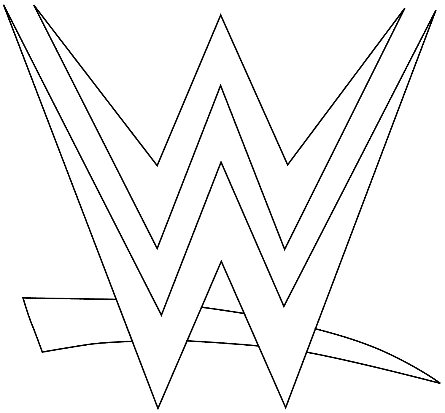 wwe coloring pages logo