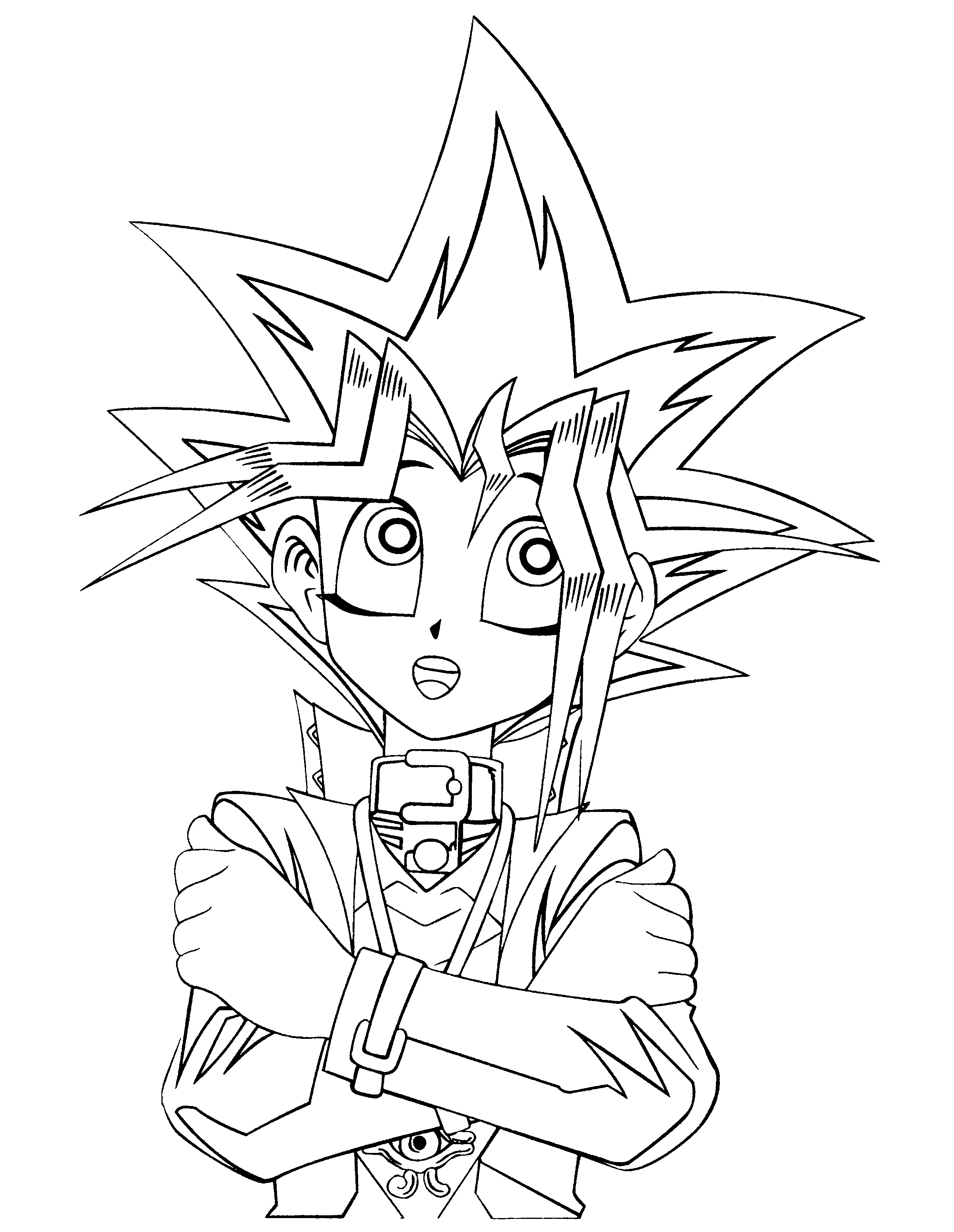 yugioh coloring pages boy 2
