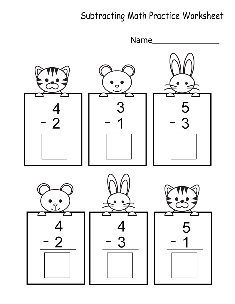Kindergarten math worksheets cats