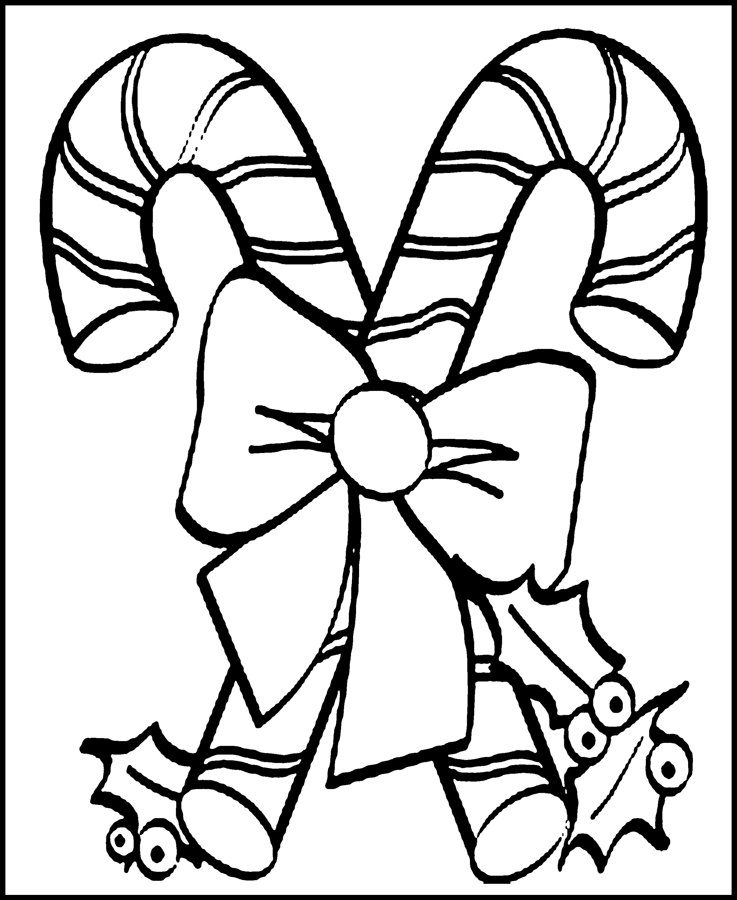candy cane coloring page 1