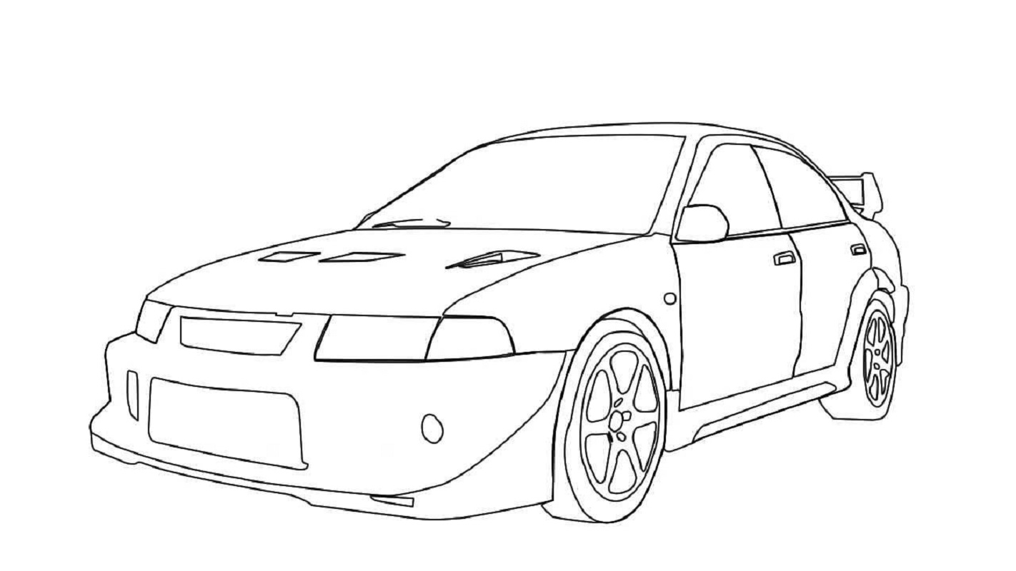 fast and furious coloring pages lancer evo