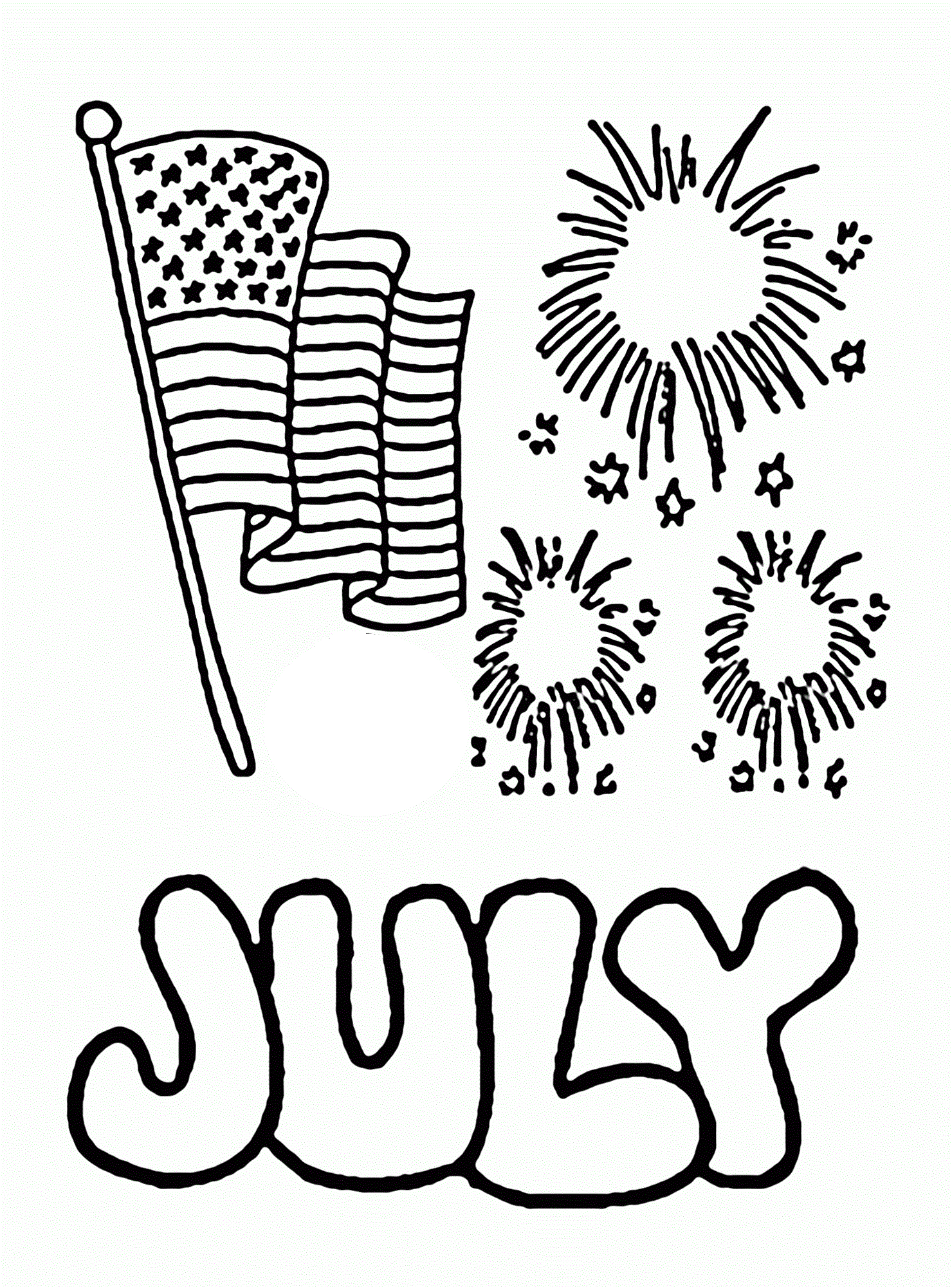 fourth of july coloring pages one