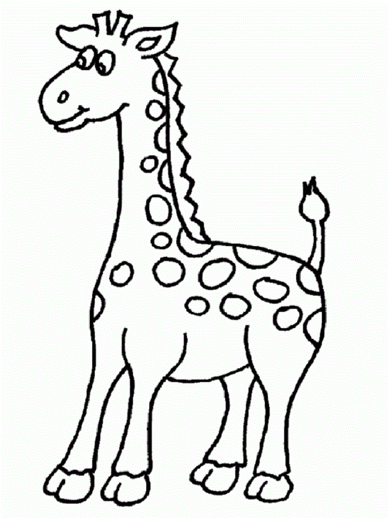giraffe coloring pages child giraffe