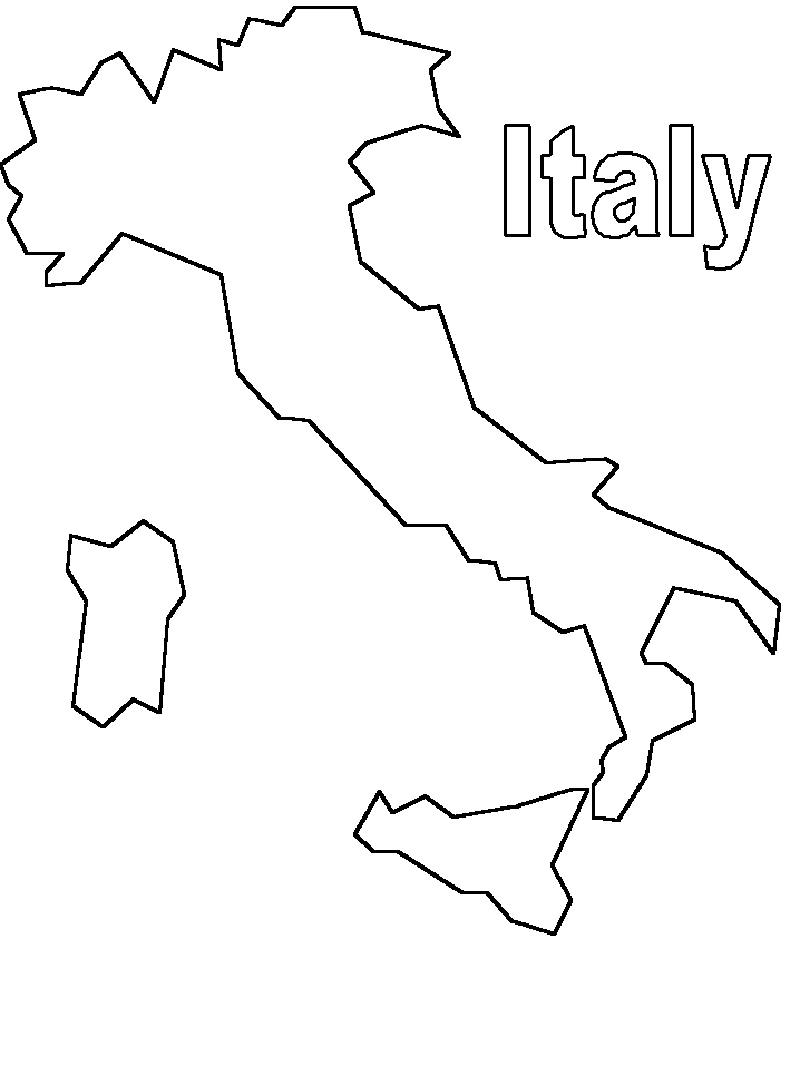 italy flag coloring page maps