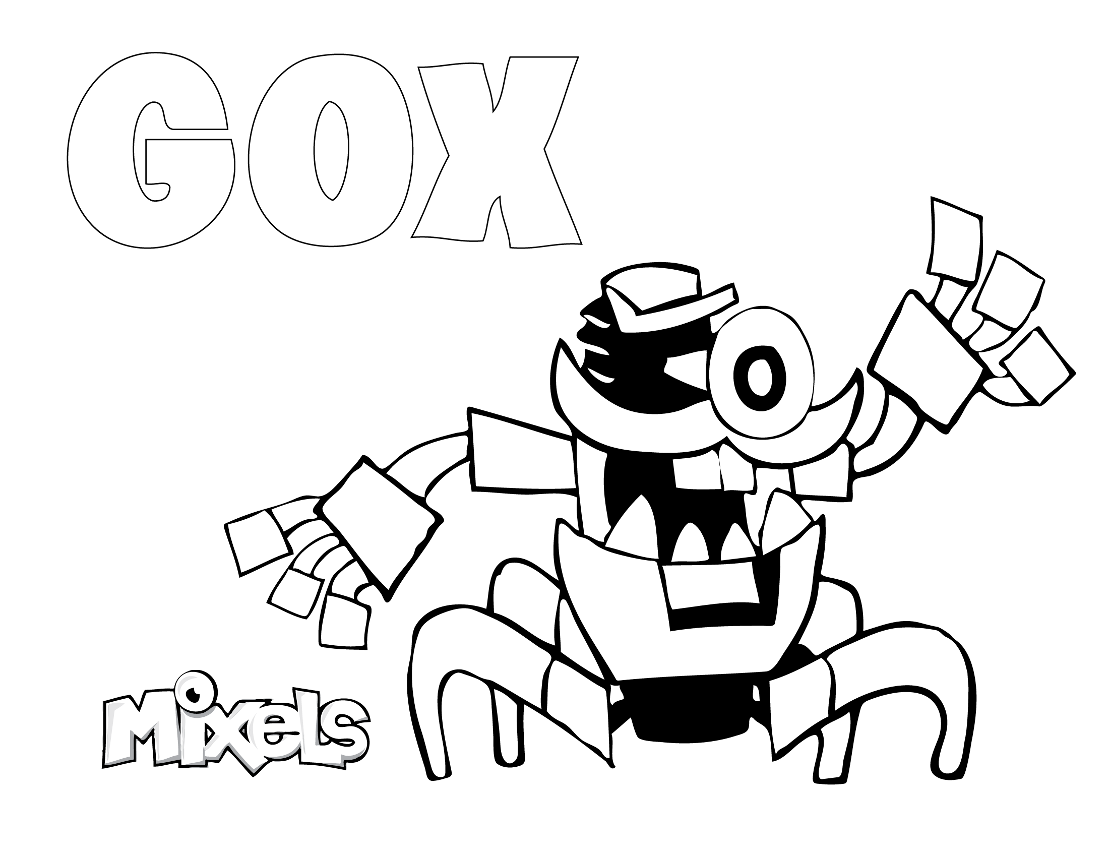 mixels coloring pages gox
