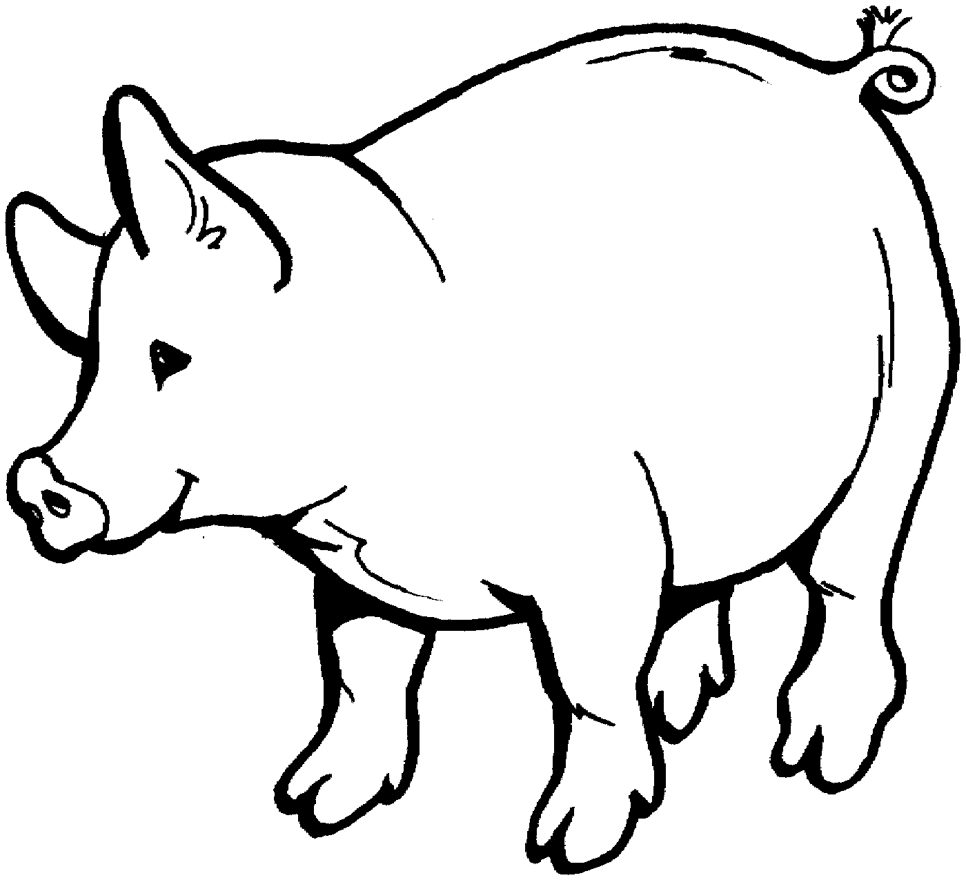 pig coloring pages cute