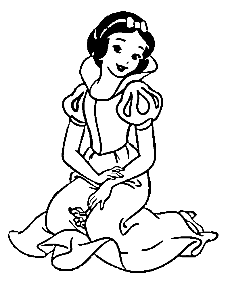 snow white coloring pages 2