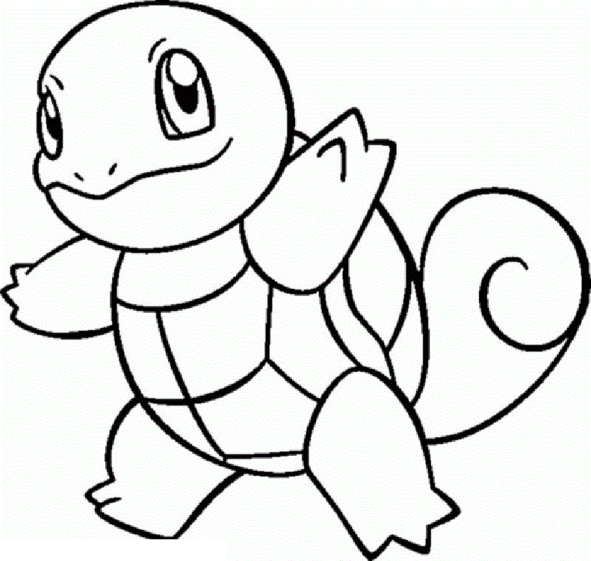 squirtle coloring pages happy