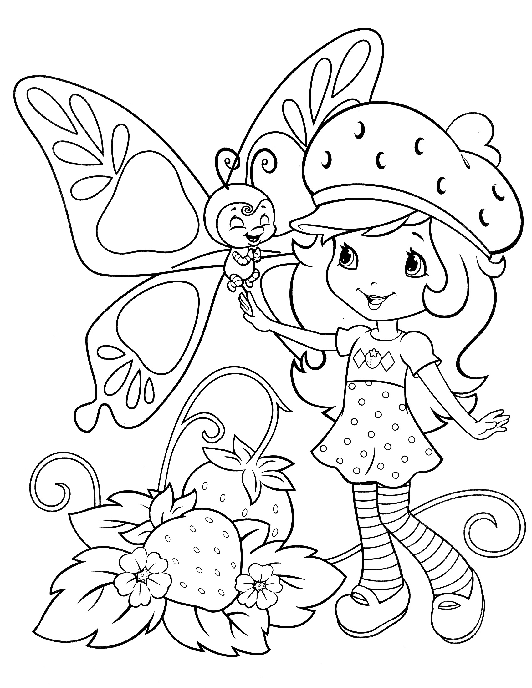strawberry shortcake coloring pages 3