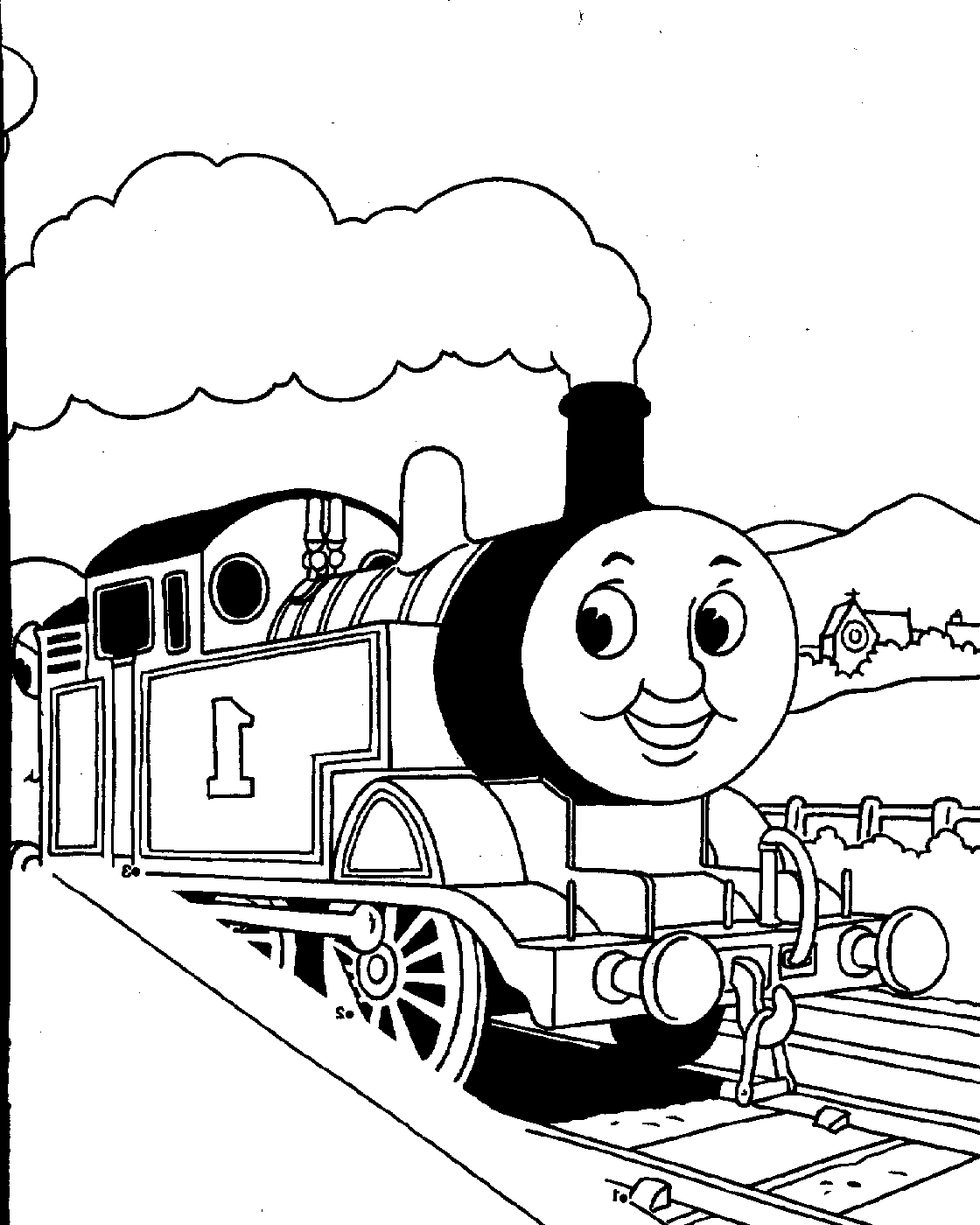thomas coloring pages two