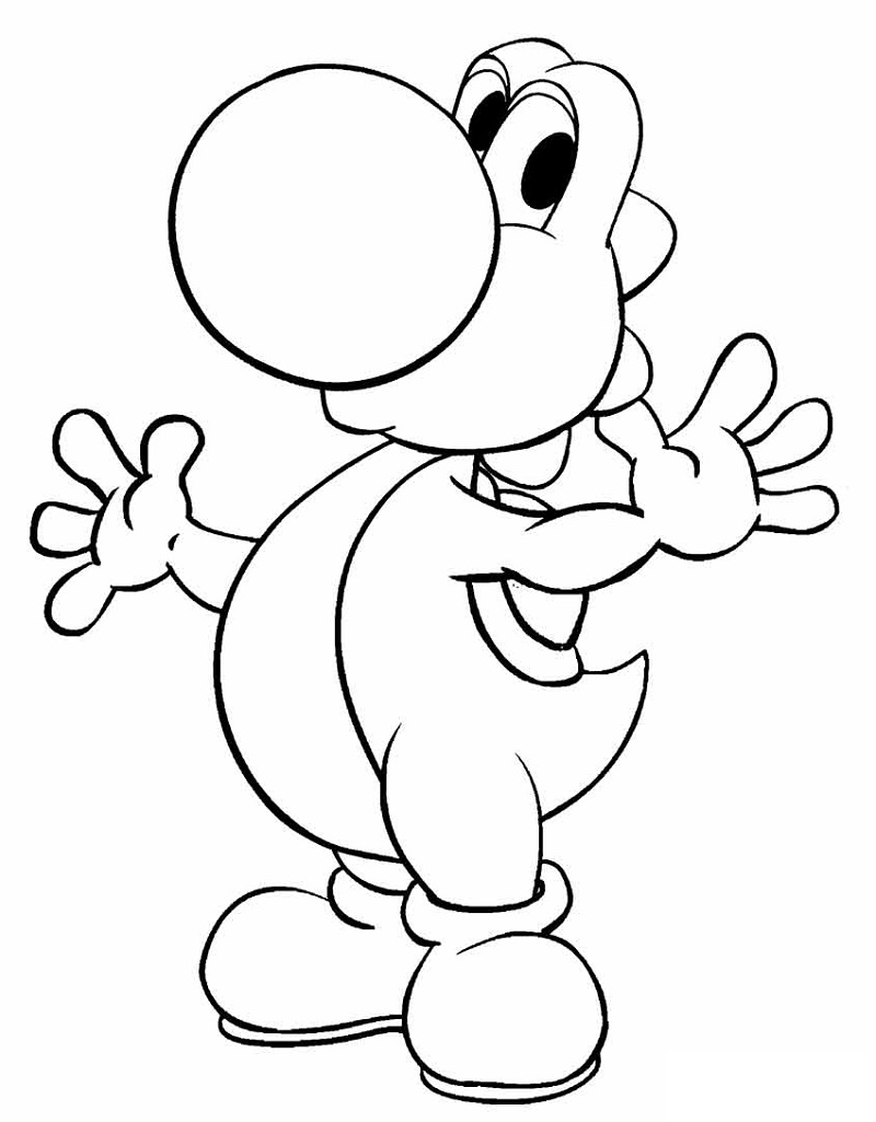 Yoshi Coloring Pages Educative Printable