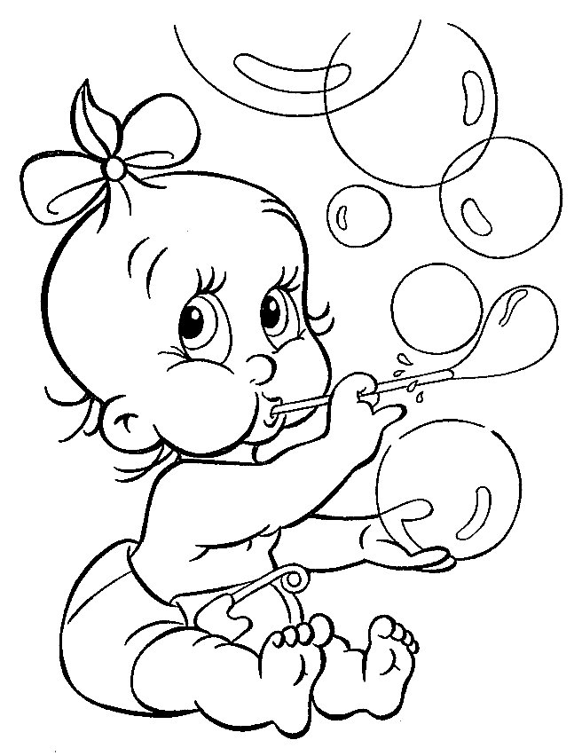 baby doll coloring page 3