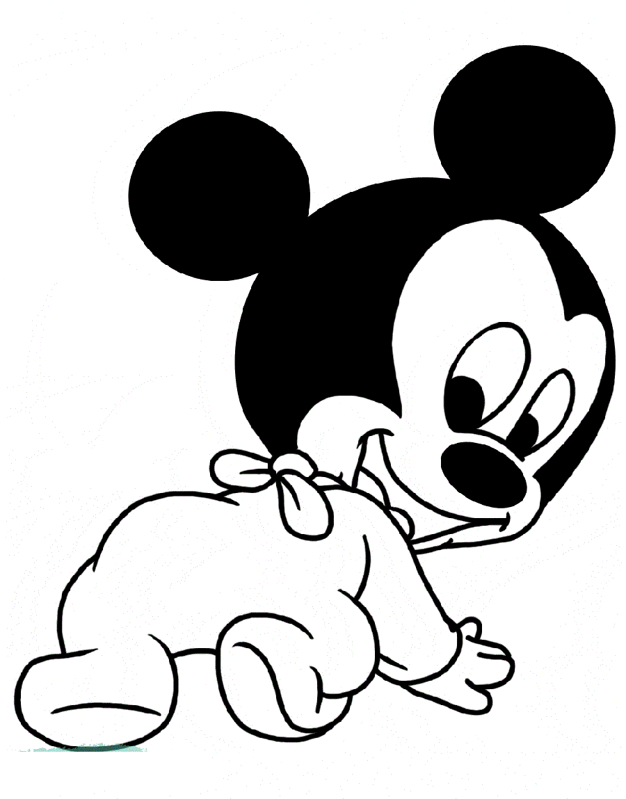 baby mickey mouse coloring pages 5