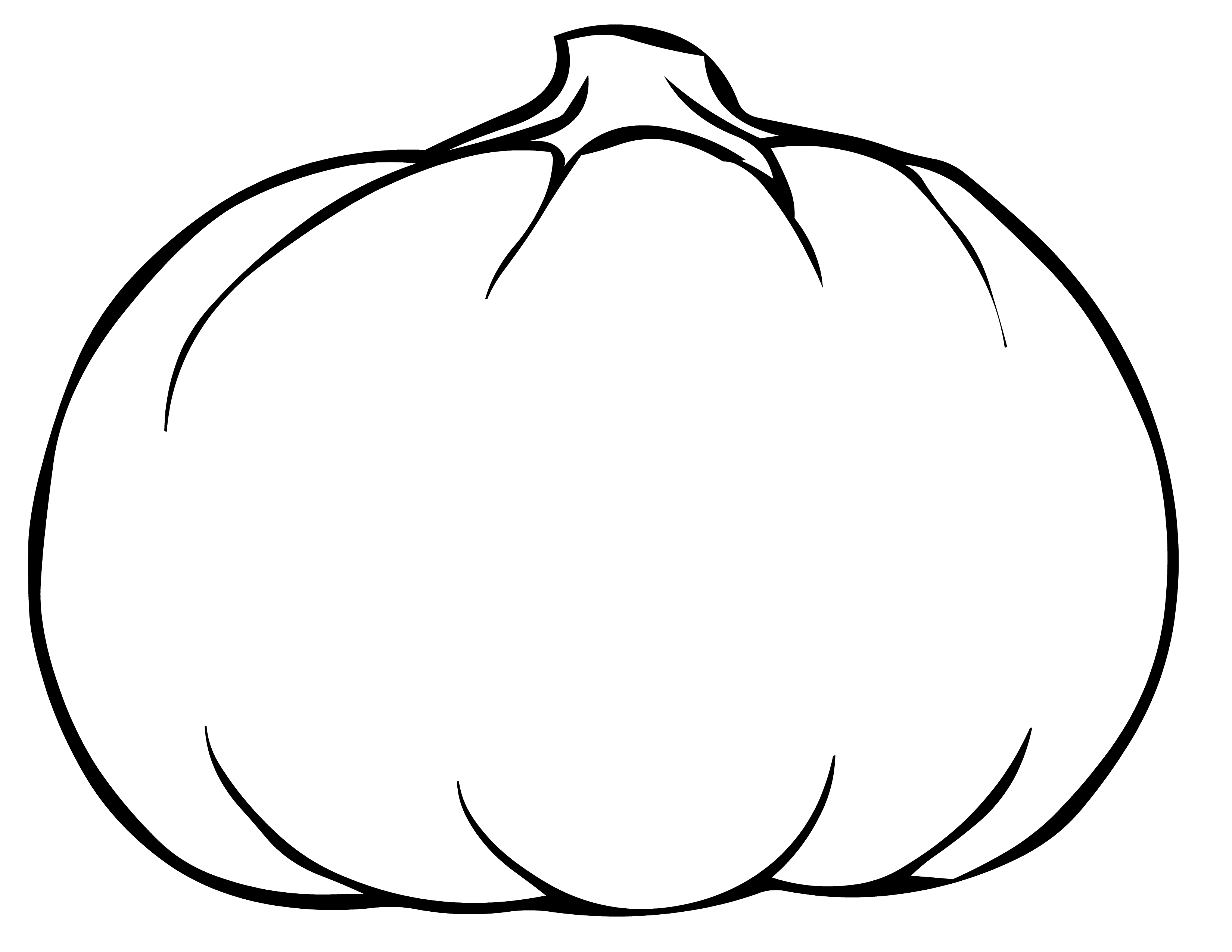 blank pumpkin coloring pages 1