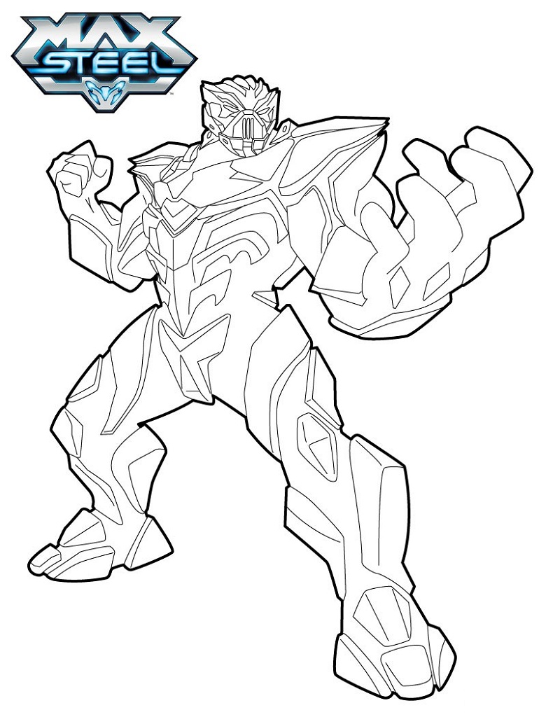 max steel coloring pages four