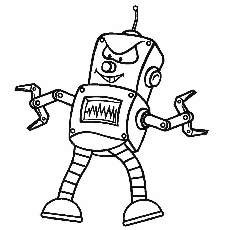 robot coloring pages 5