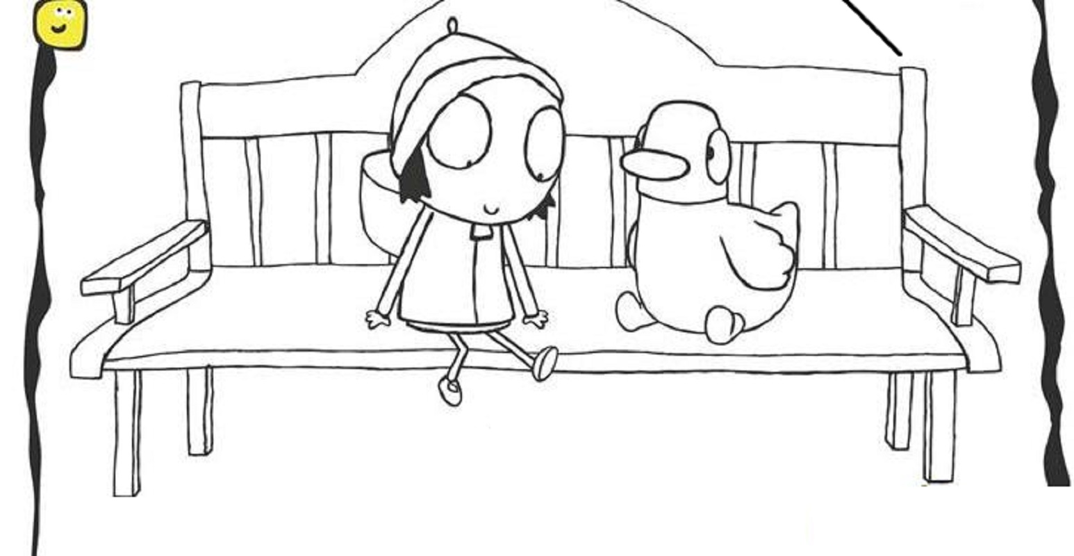 sarah and duck coloring pages 3