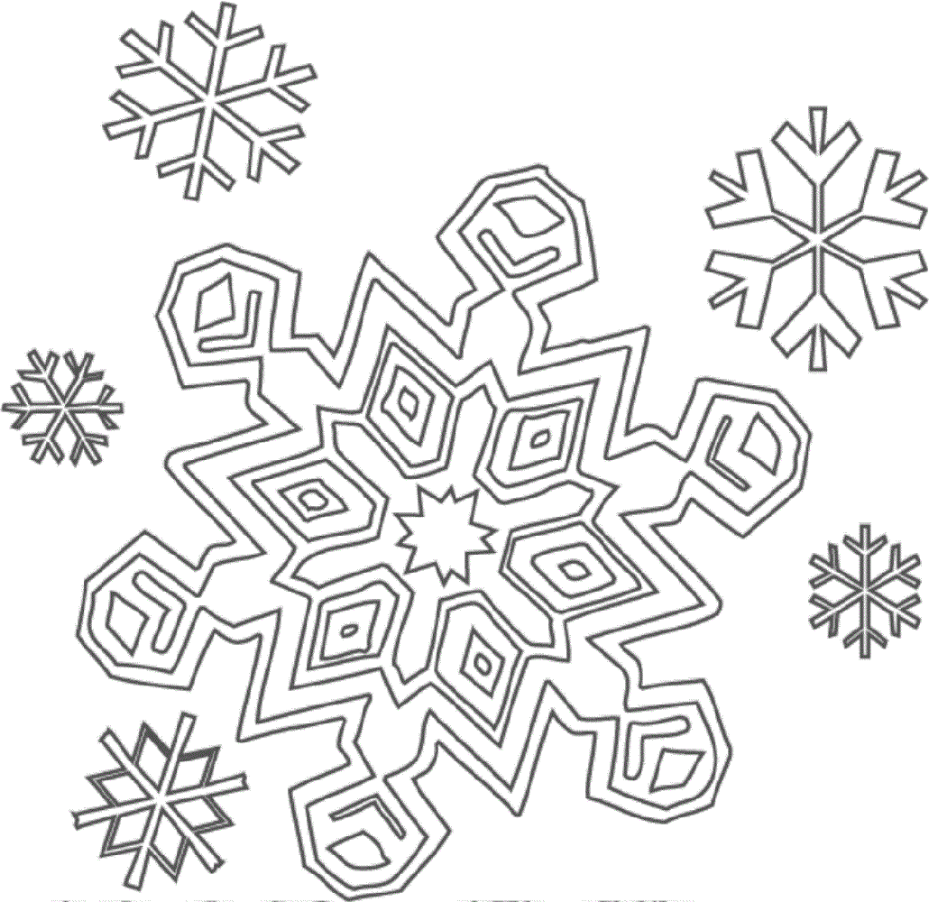snowflake coloring page 1