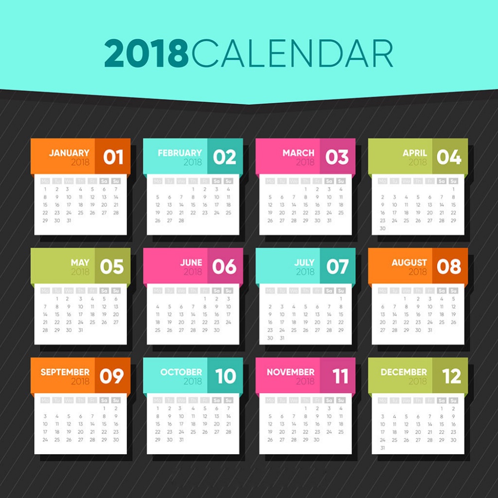 2018 Calendar Pdf Download Yearly