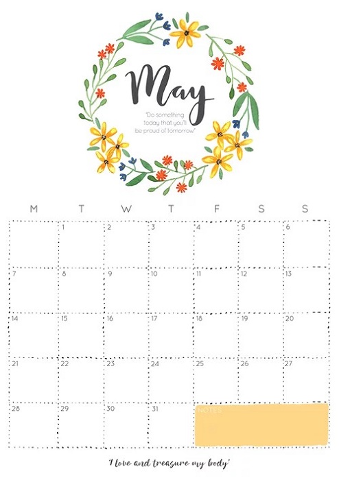 2018 Calendar Pdf Free Download May