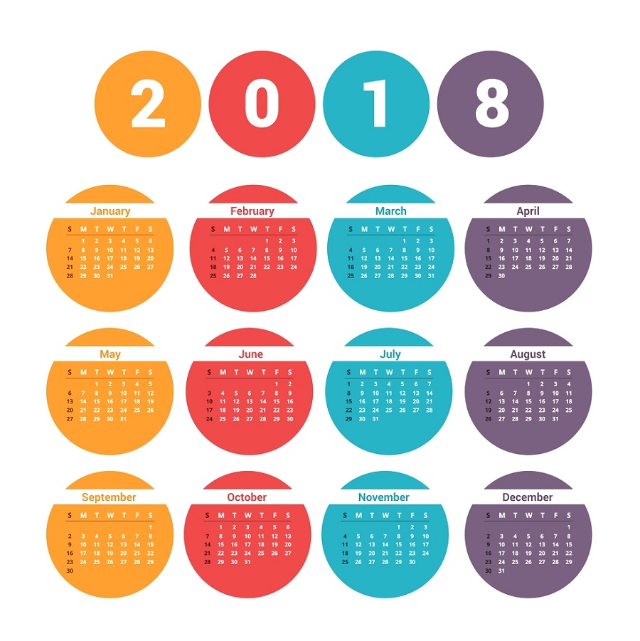 2018 Calendar Template Word Free