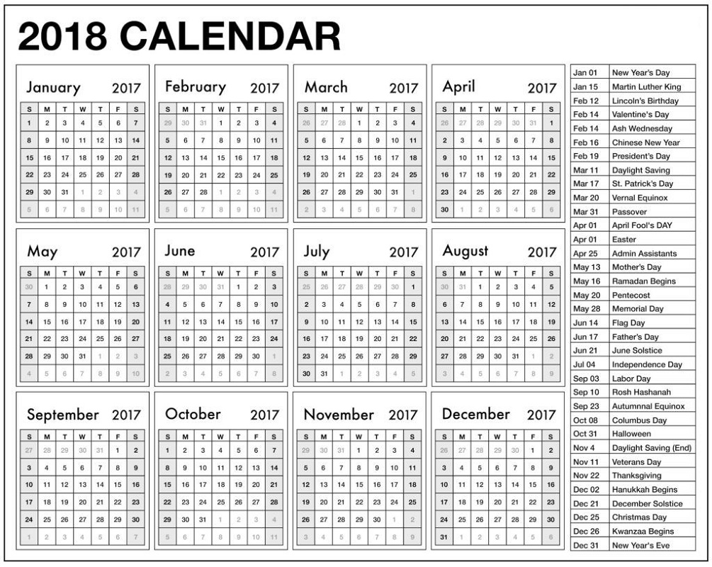 2018-Calendar-With-Holidays-Printable-Free.