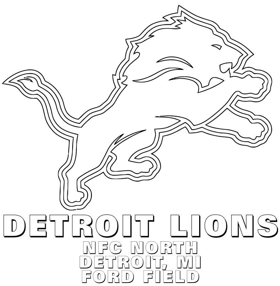 Nfl Logo Coloring Pages Detroit Lions