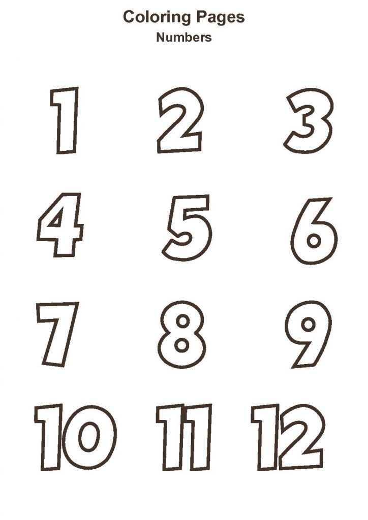 Number Coloring Pages To Print | Educative Printable