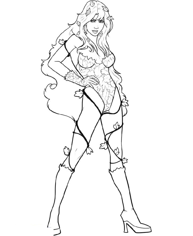 Poison Ivy Coloring Pages Free