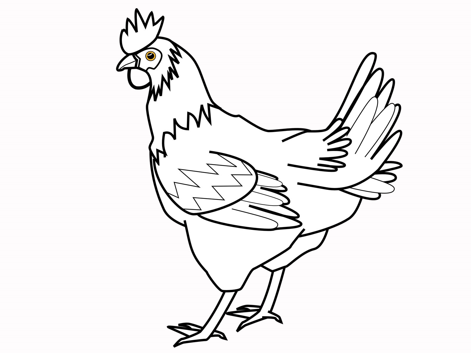 chicken coloring pages 4