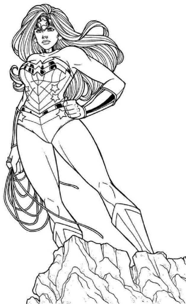 Female Superhero Coloring Pages Educative Printable