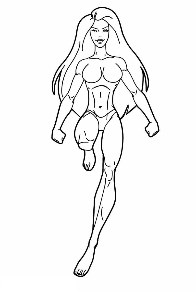 female superhero coloring pages 5