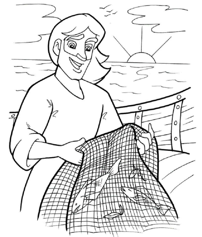 fishers of men coloring page 3