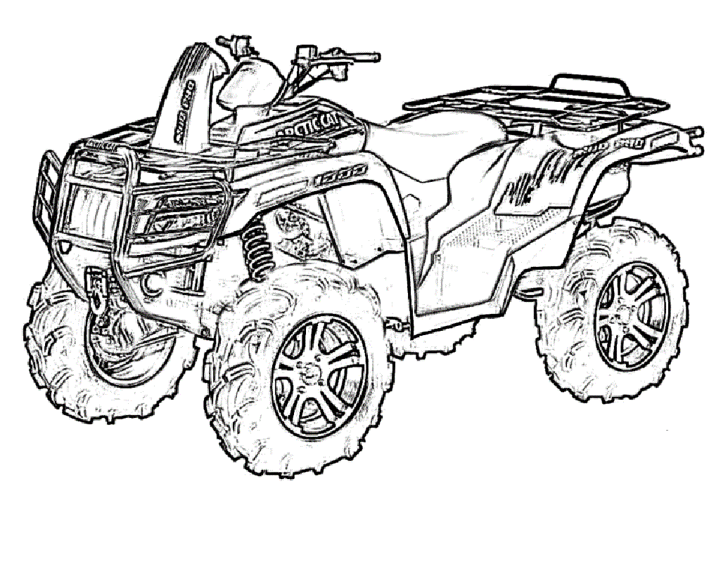 four wheeler coloring pages 4