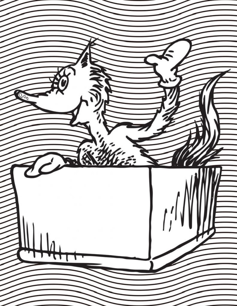 fox in socks coloring page 4